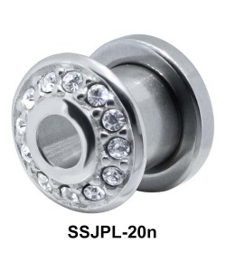 Round Rhinestone Plugs and Tunnels JPL-20n